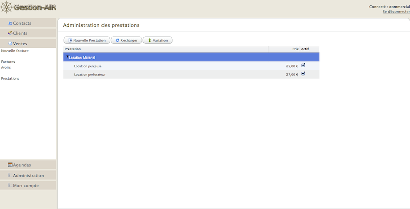 Gestion commerciale